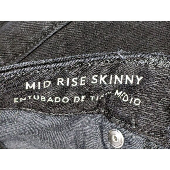 (3/$35) Universal Thread Size 2 / 26 R Mid Rise Skinny Distressed Black Jeans - Picture 5 of 11
